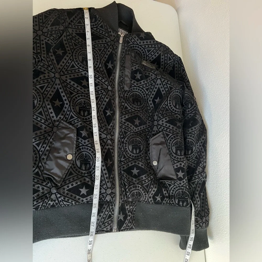 Born Fly Mens Born Fly Anytown USA Black Bomber Jacket‎ Size Medium